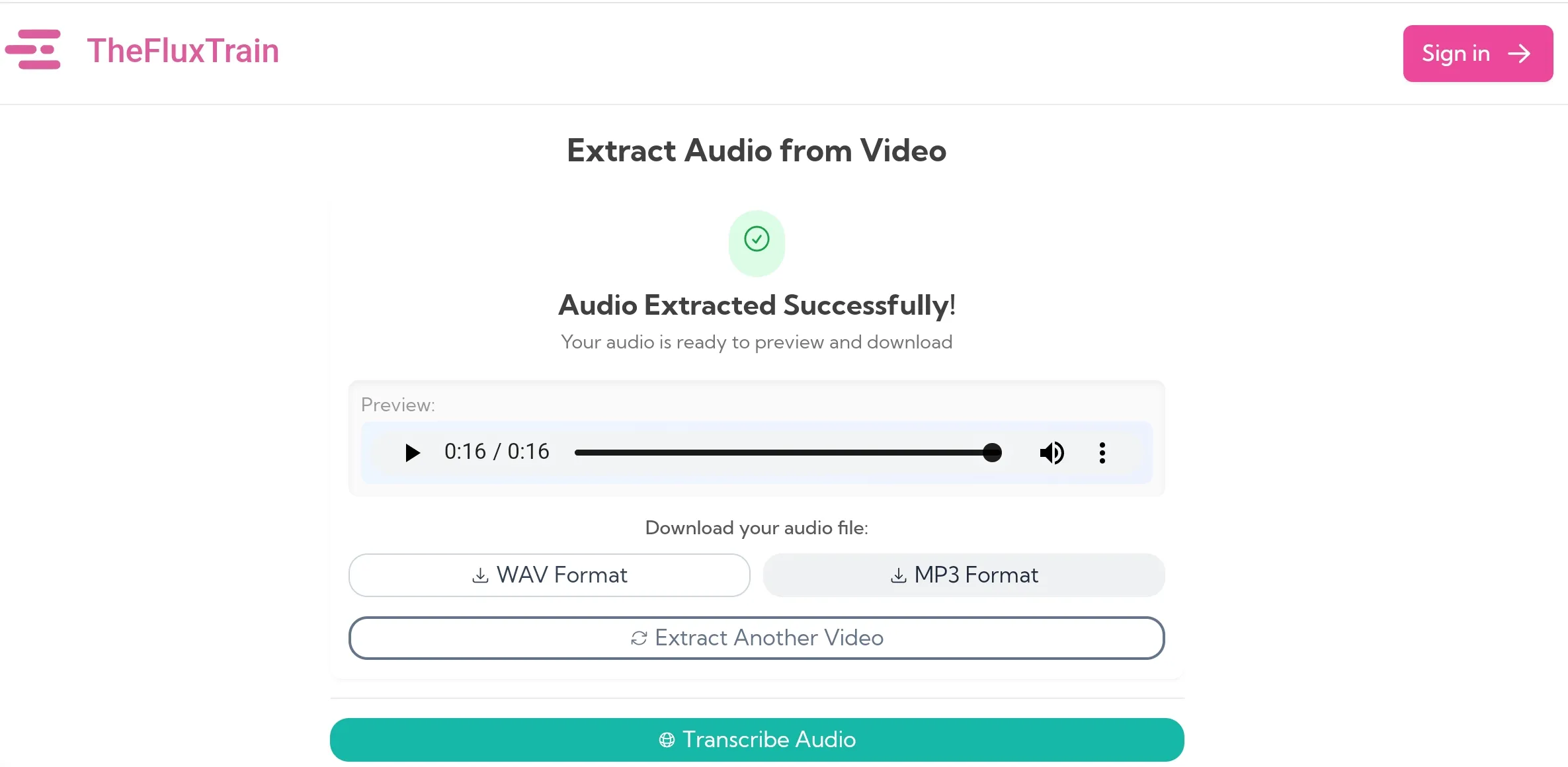 Download your audio