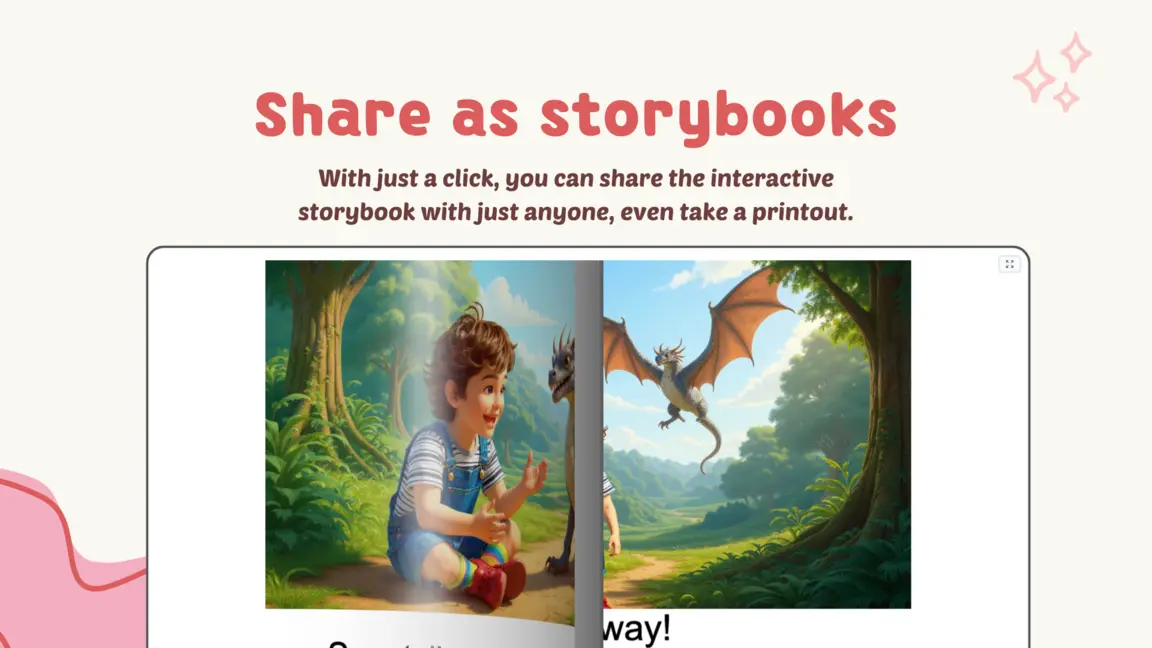 Sharing storybook with friends